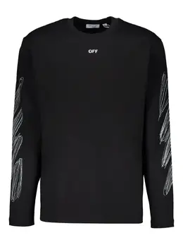 Off-White: Футболка с длинным рукавом 