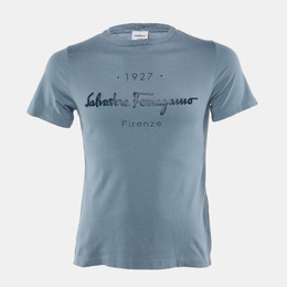 Salvatore Ferragamo: Голубая футболка 