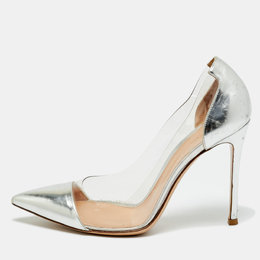 Gianvito Rossi: Серебристые туфли  Plexi