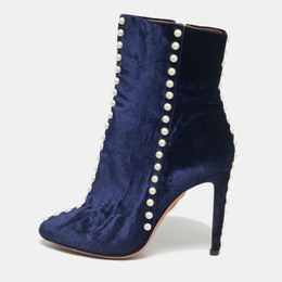 Aquazzura: Синие ботинки 