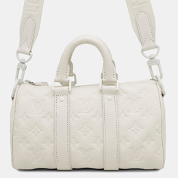 Louis Vuitton: Белая сумка  Keepall