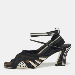 Fendi: Чёрные сандалии  FF