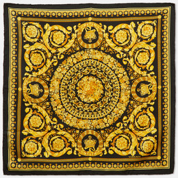 Versace: Чёрный шарф  Baroque