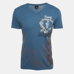 Just Cavalli: Голубая футболка 