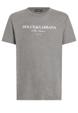 DOLCE&GABBANA: Серая футболка 