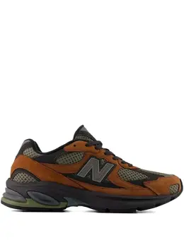 New Balance: Кроссовки цвета хаки 