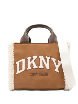 DKNY: Коричневая сумка-шоппер 