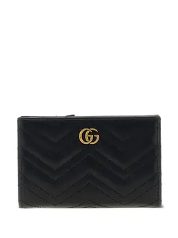 Gucci: Чёрный кошелёк  GG Marmont