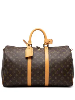 Louis Vuitton Pre-Owned: Коричневая дорожная сумка 
