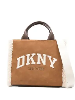 DKNY: Коричневая сумка-шоппер 