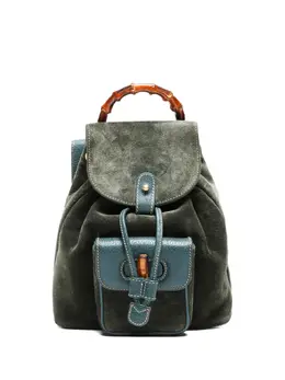 Gucci Pre-Owned: Зелёный рюкзак 