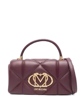 Love Moschino: Бордовая сумка-шоппер 