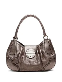 Prada Pre-Owned: Серебристая сумка 