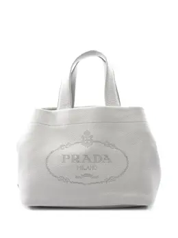 Prada Pre-Owned: Серая сумка-шоппер 