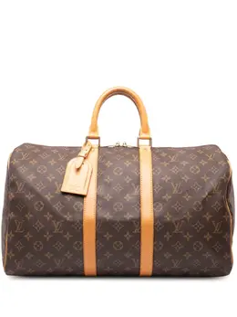 Louis Vuitton Pre-Owned: Коричневая дорожная сумка 