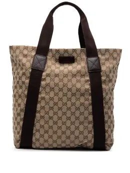 Gucci Pre-Owned: Коричневая сумка-шоппер 