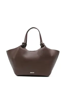 DKNY: Коричневая сумка-шоппер 