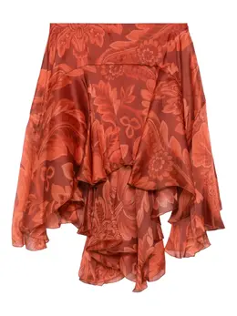 ETRO: Юбка с растительным принтом 