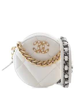 CHANEL Pre-Owned: Белый клатч 