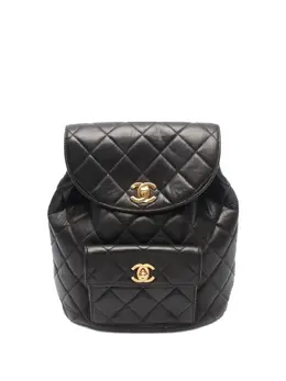 CHANEL Pre-Owned: Чёрный рюкзак 