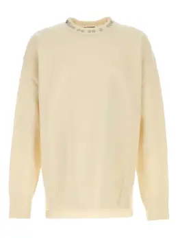 Jil Sander: Белый свитер 