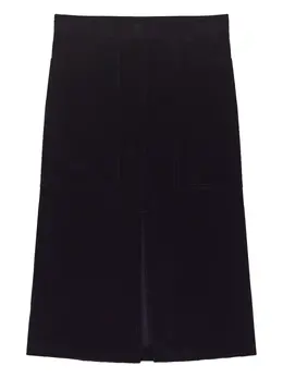 Maison Kitsuné: Юбка с разрезом 