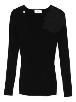 Elisabetta Franchi: Свитер с цветочным принтом 