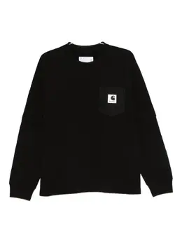 sacai: Чёрный свитшот 