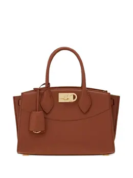 Ferragamo: Коричневая сумка-шоппер 