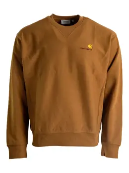 Carhartt WIP: Коричневый свитшот  American