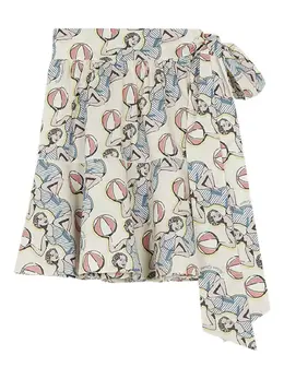 Maison Kitsuné: Бежевая юбка 