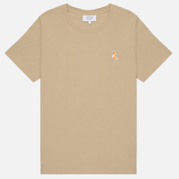 Maison Kitsune: Бежевая футболка 