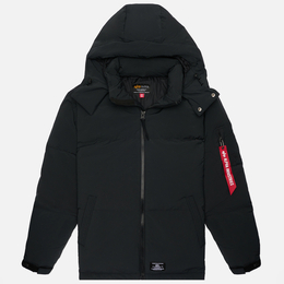 Alpha Industries: Чёрный пуховик 