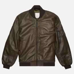 Alpha Industries: Кожаная куртка 