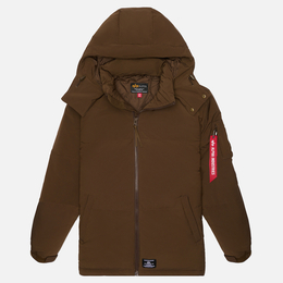 Alpha Industries: Коричневый пуховик 