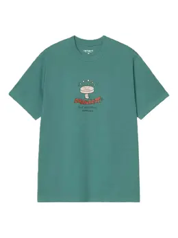 Carhartt WIP: Зелёная футболка 