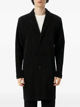 Homme Plissé Issey Miyake: Чёрное пальто 