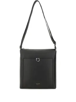 Ferragamo: Чёрная сумка  Gancini