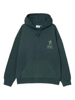 Carhartt WIP: Зелёная толстовка 