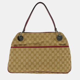 Gucci: Бежевая сумка  GG