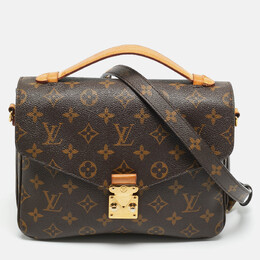 Louis Vuitton: Коричневая сумка  Pochette