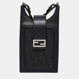 Fendi: Чёрная сумка через плечо 
