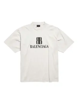 Balenciaga: Футболка с принтом 