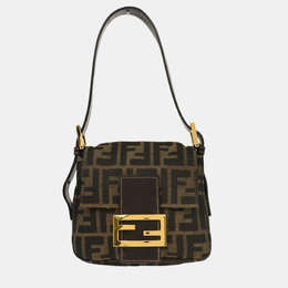 Fendi: Коричневая сумка  Zucca
