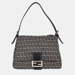 Fendi: Синяя сумка  Baguette