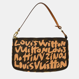 Louis Vuitton: Бежевая сумка  Pochette Accessoires