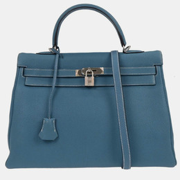 Hermes: Голубая сумка  Kelly 35