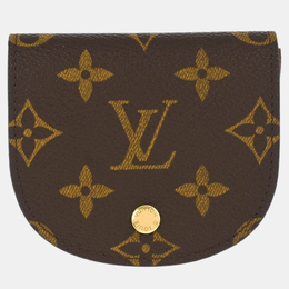 Louis Vuitton: Коричневый кошелёк  Porte Monnaie