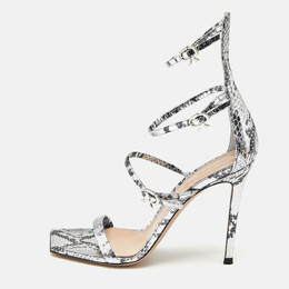 Gianvito Rossi: Серебристые сандалии  Ribbon