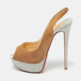Christian Louboutin: Бежевые туфли 